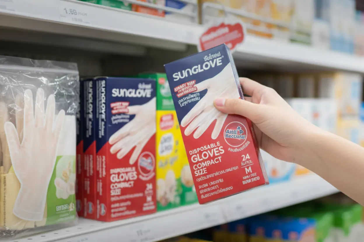 Antibacterial Disposable Plastic Gloves