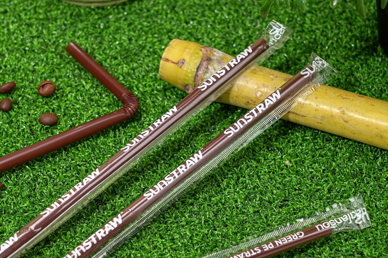 Green PE Drinking Straws