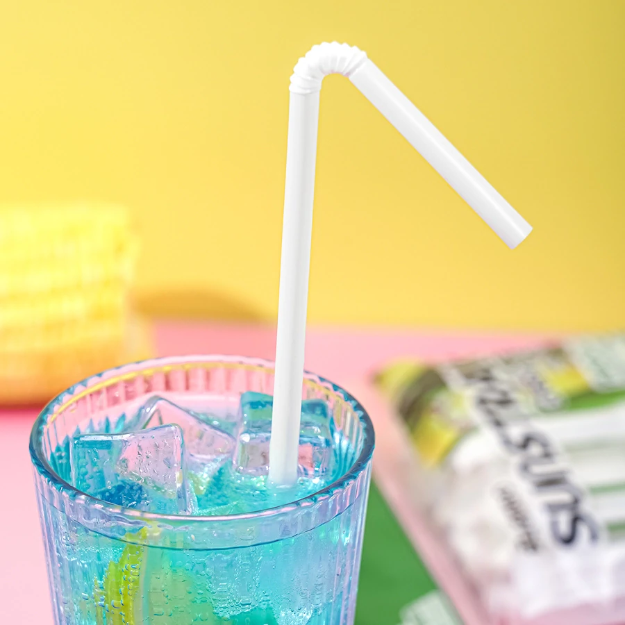 Green PE Drinking Straws